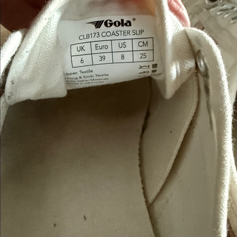 Gola Coaster Slip On Women's Classic White and Pink Sneakers - Picture 6 of 7